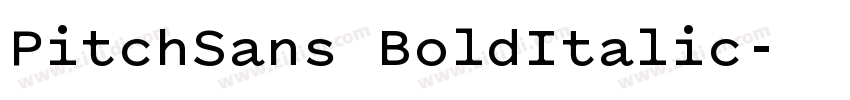 PitchSans BoldItalic字体转换